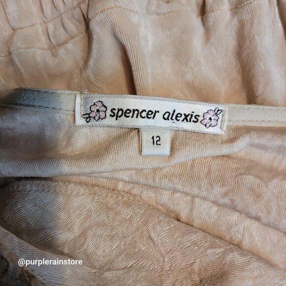 Vtg Spencer Alexis Ethereal Top Skirt Set Sz 12 Floral Chiffon Lace Coquette - Picture 5 of 14